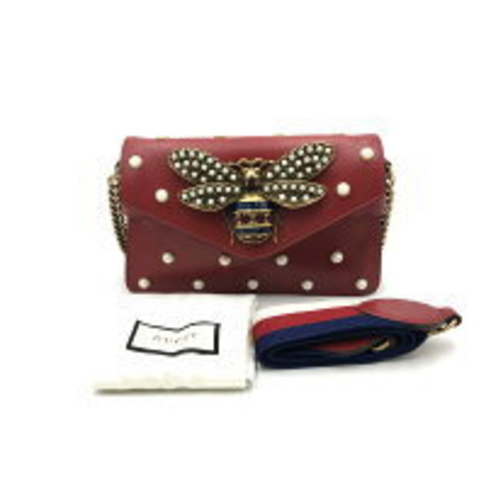 Gucci Broadway shoulder bag pearl studs